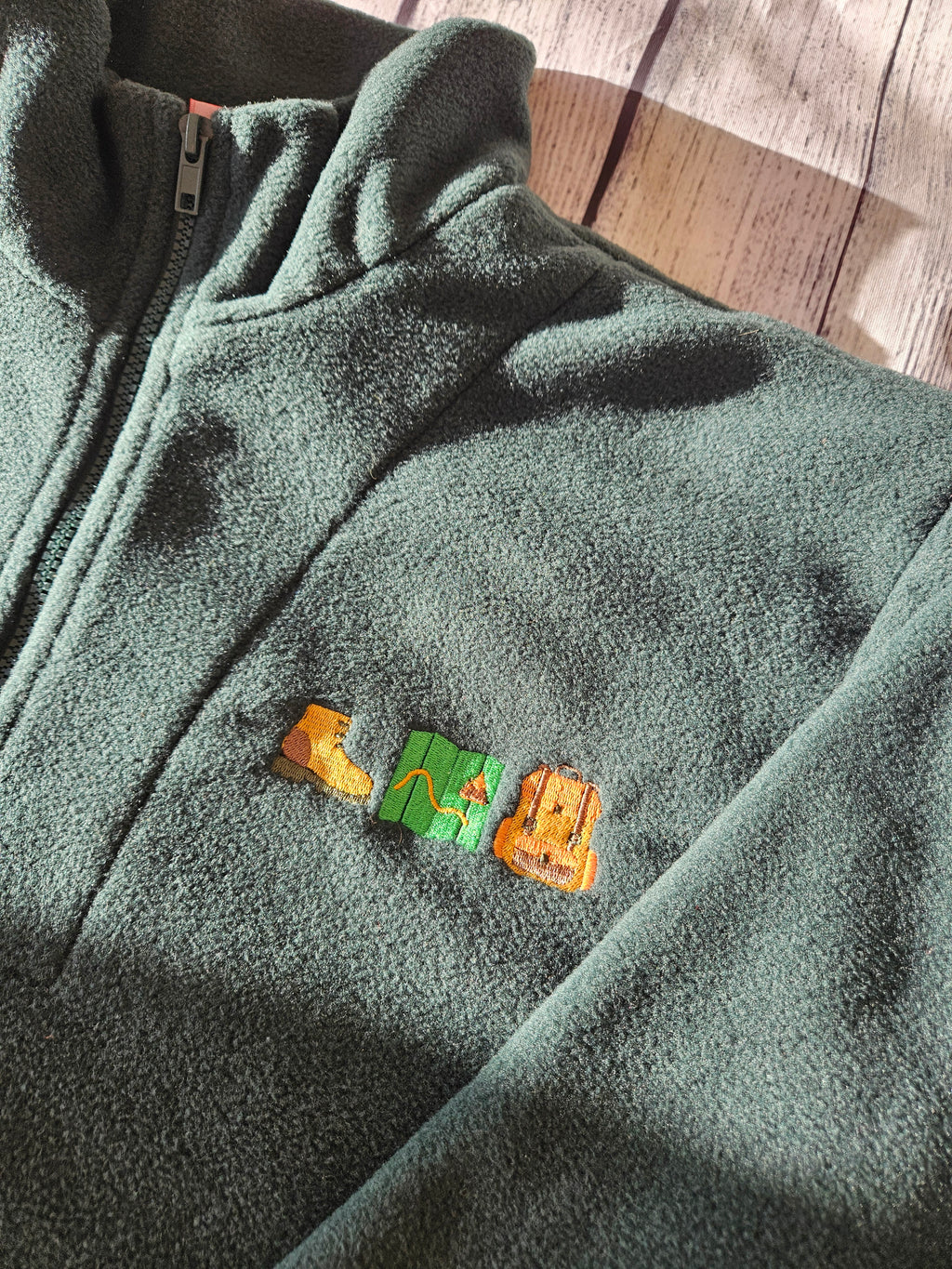Hiking icon fleece