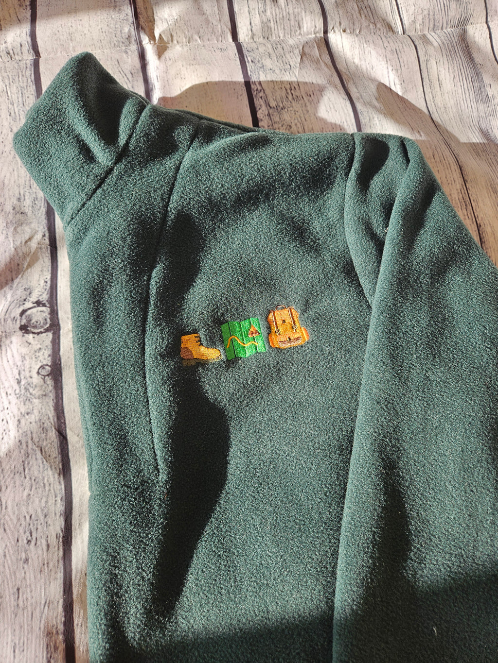 Hiking icon fleece