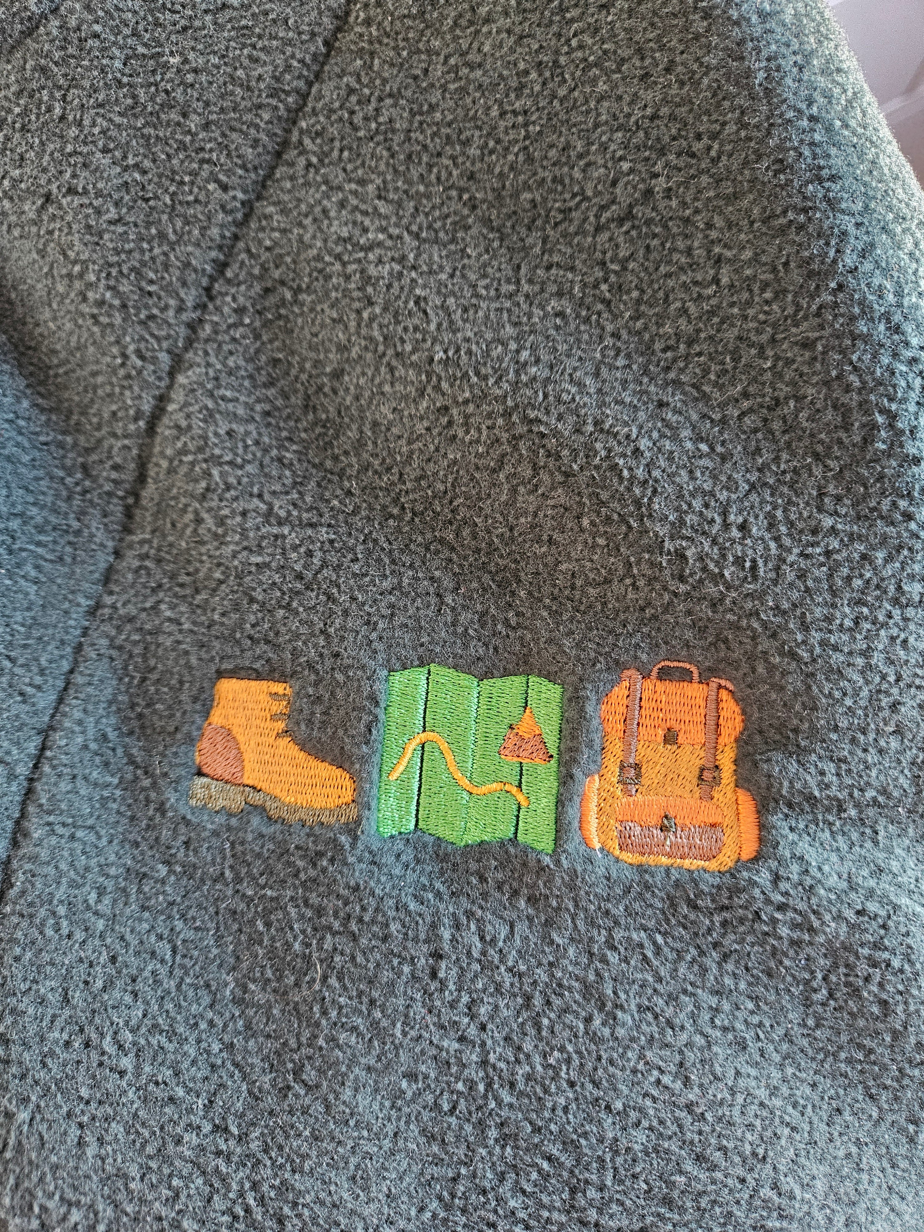 Hiking icon fleece