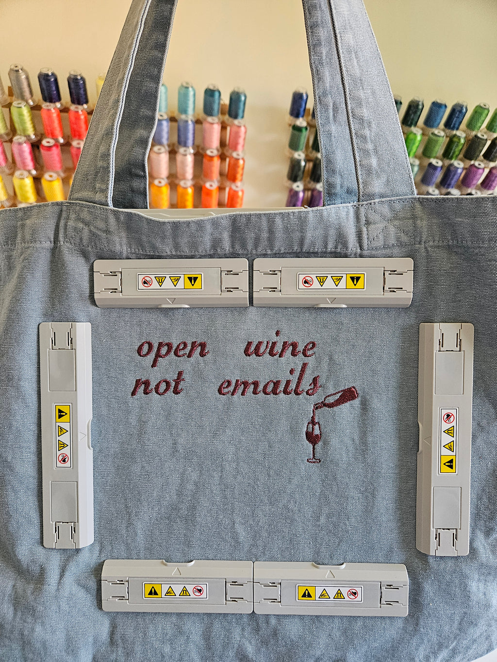 Open Wine Not Emails Tote Bag