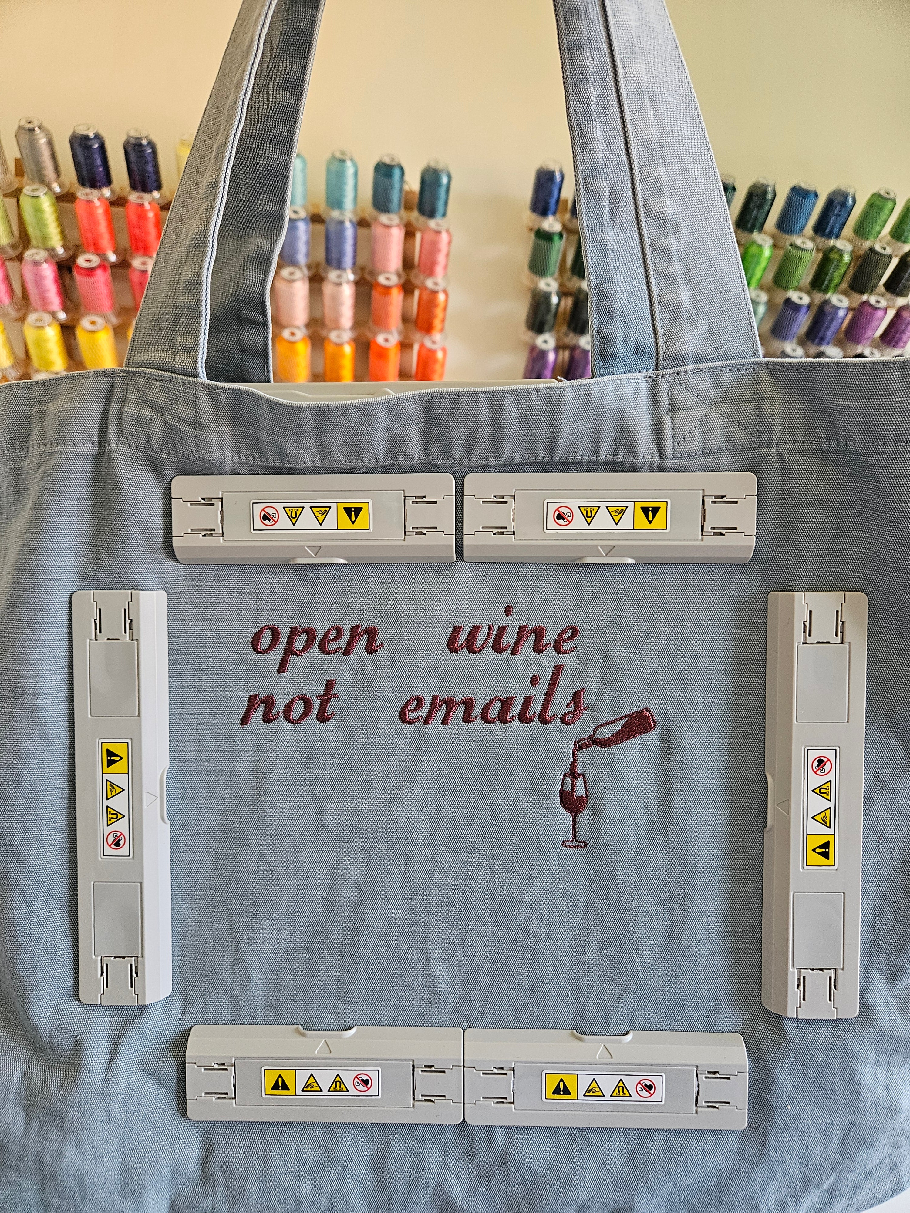 Open Wine Not Emails Tote Bag
