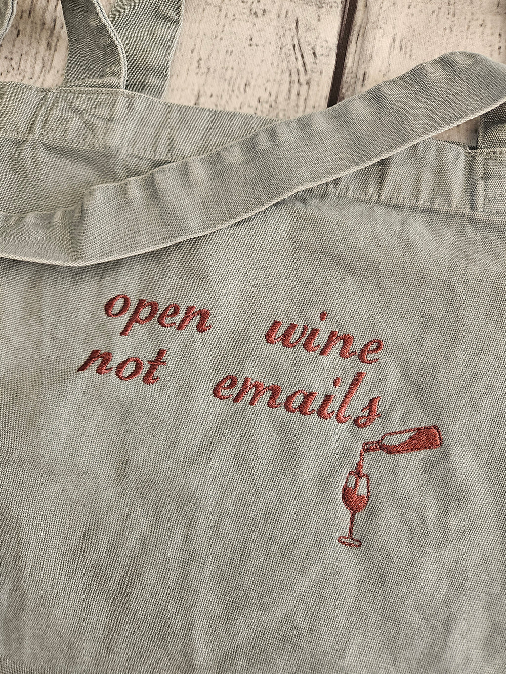 Open Wine Not Emails Tote Bag